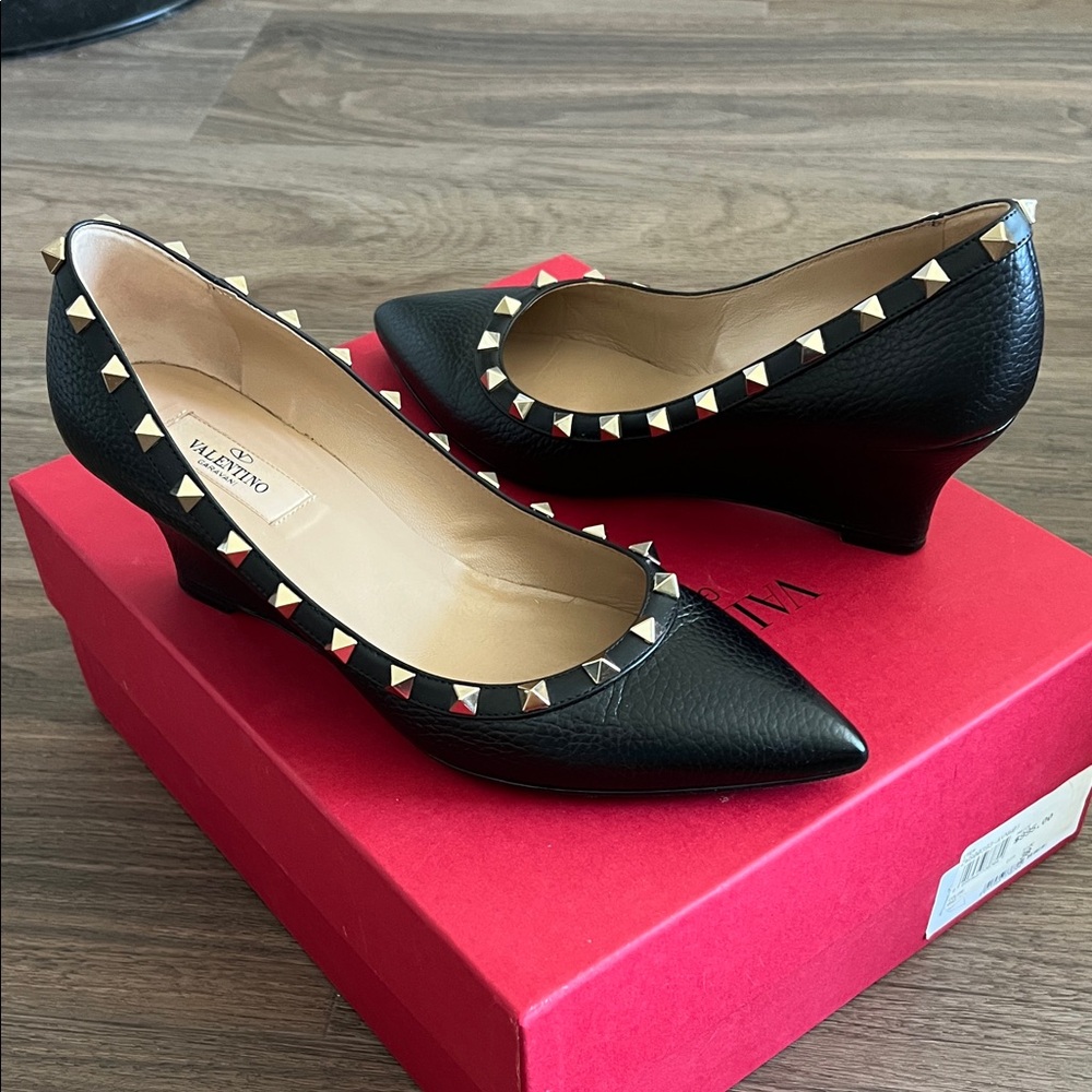 Authentic Valentino Black Studded Heels